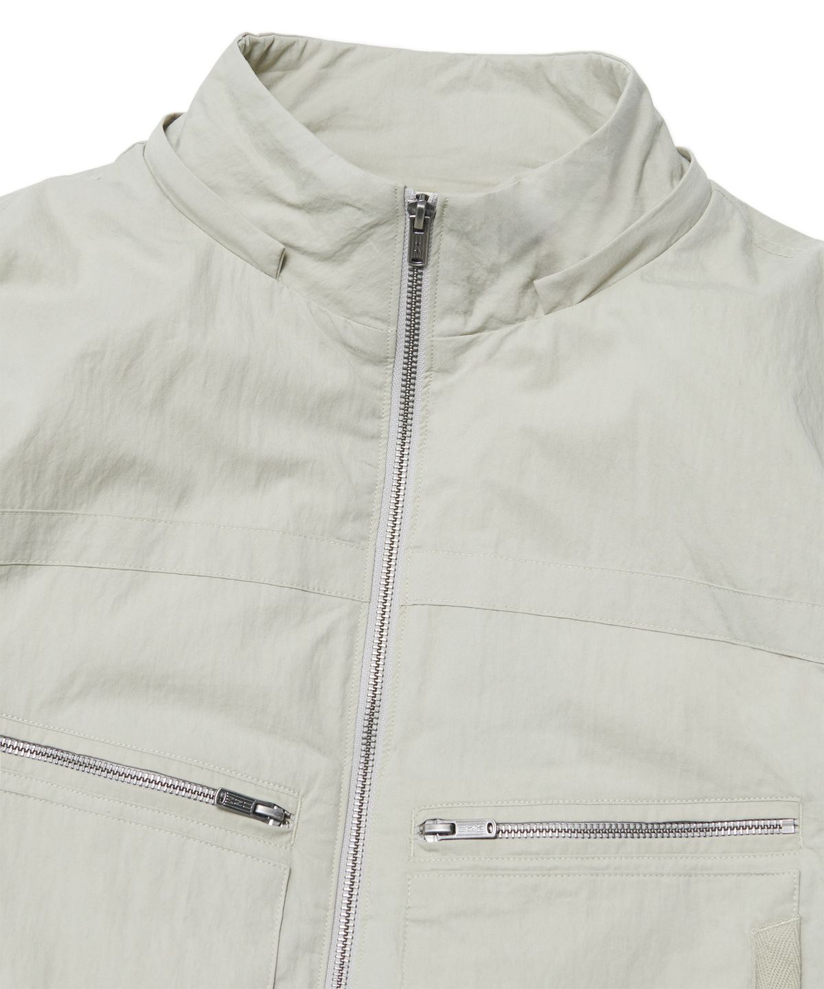 노매뉴얼(NOMANUAL) DETACHABLE HOODED VEST - SAND GRAY