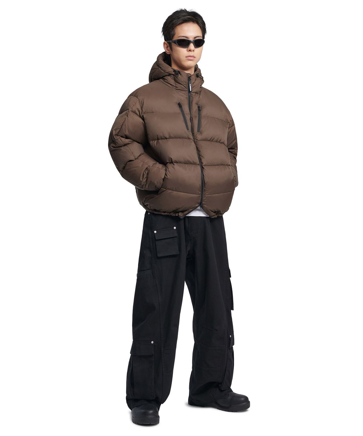 노매뉴얼(NOMANUAL) EMBER HOODED DUCK DOWN - DEEP BROWN