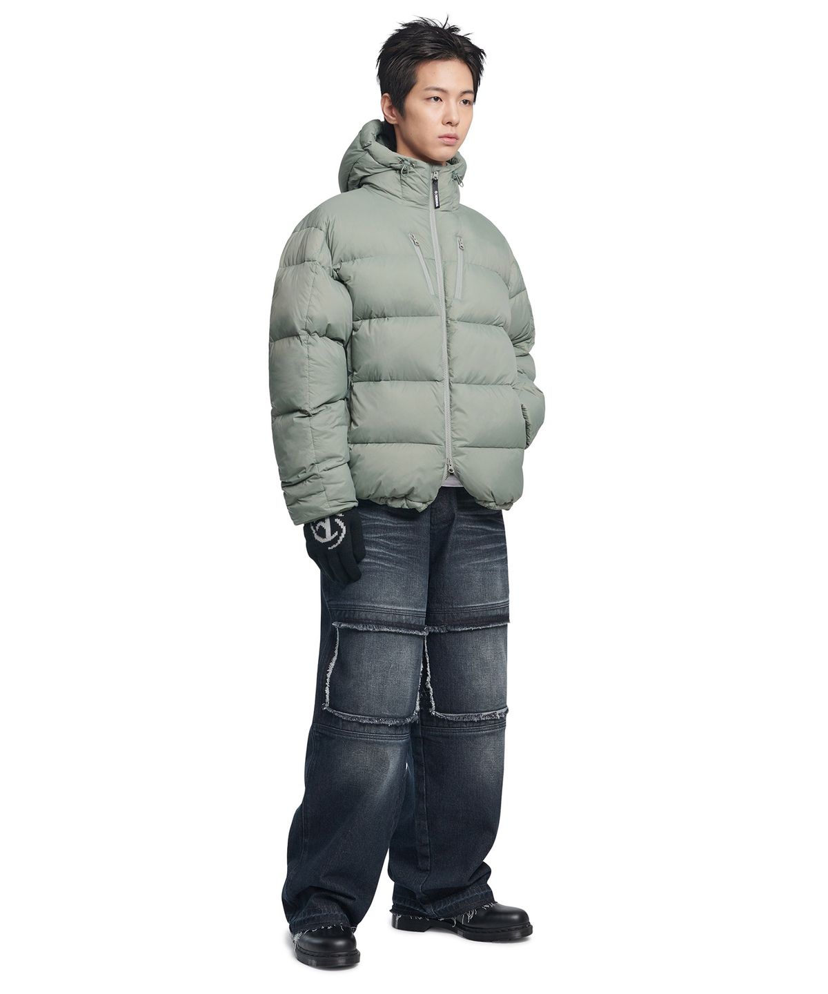 노매뉴얼(NOMANUAL) EMBER HOODED DUCK DOWN - PALE KHAKI