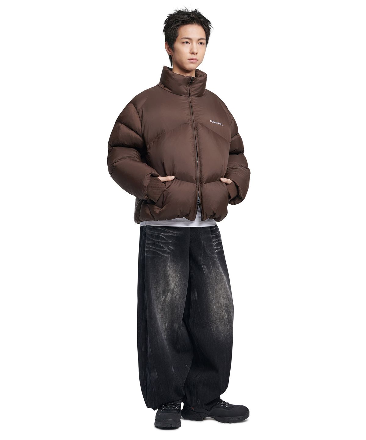 노매뉴얼(NOMANUAL) SKADI DUCK DOWN - DARK BROWN