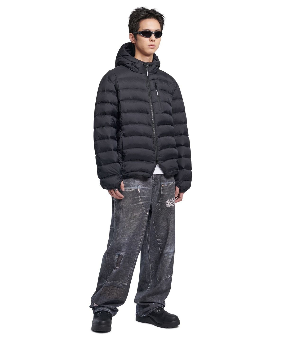 노매뉴얼(NOMANUAL) CREST LIGHT DUCK DOWN - BLACK