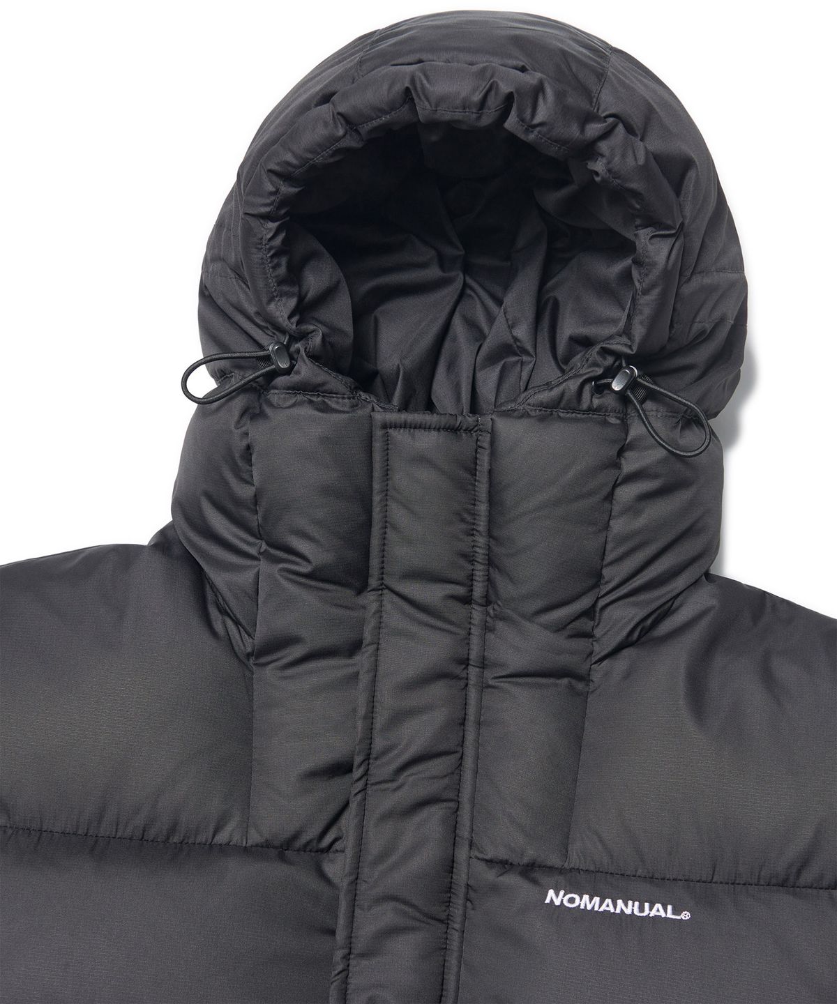 노매뉴얼(NOMANUAL) HESTIA HOODED DUCK DOWN - BLACK