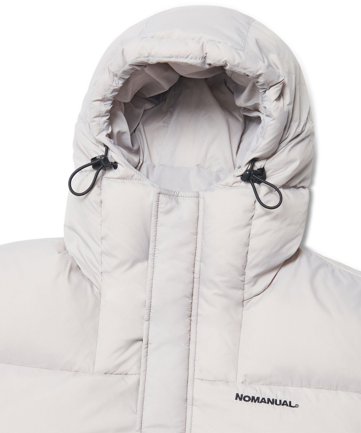 노매뉴얼(NOMANUAL) HESTIA HOODED DUCK DOWN - WARM GRAY