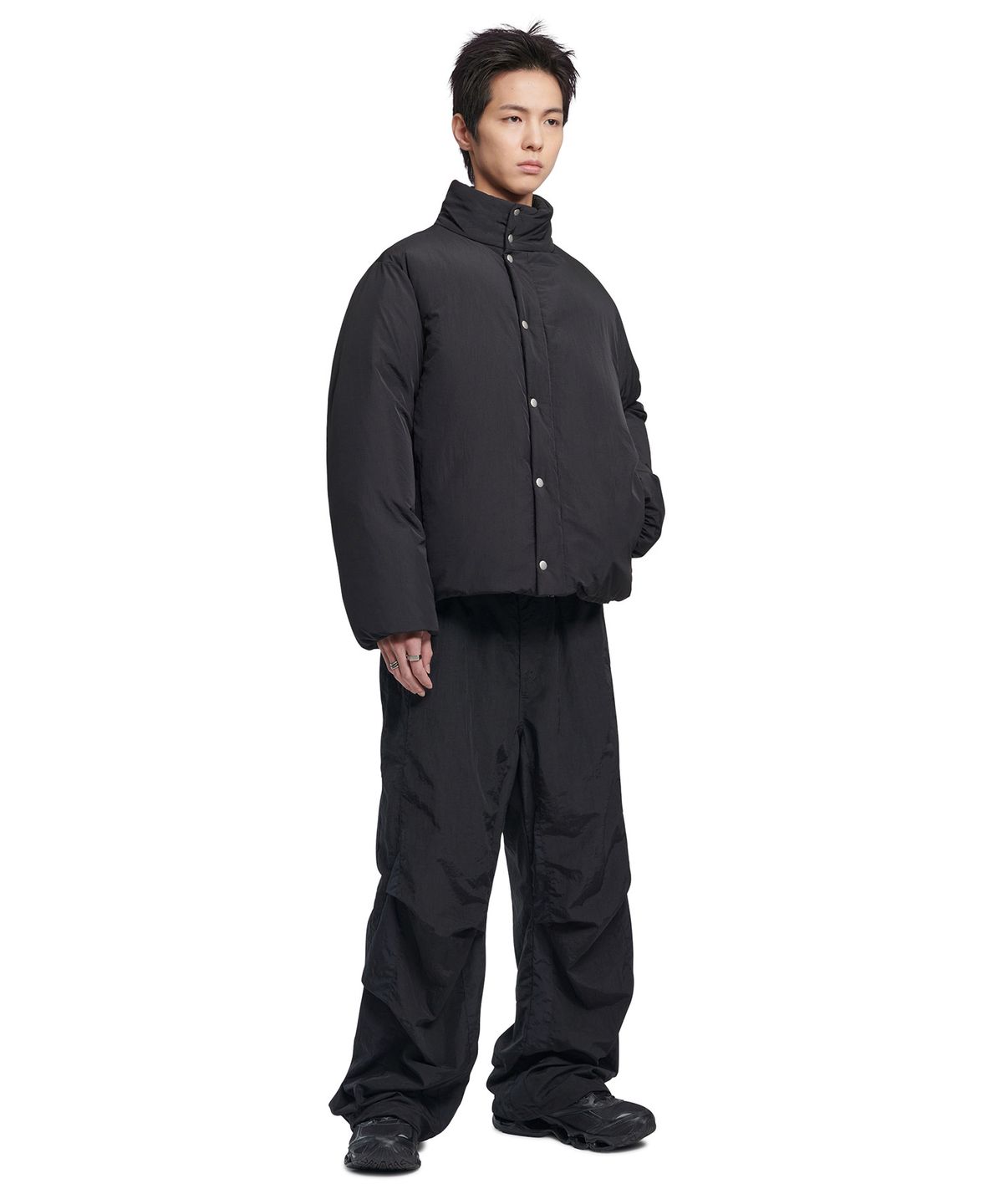 노매뉴얼(NOMANUAL) PLAIN DUCK DOWN JACKET - BLACK