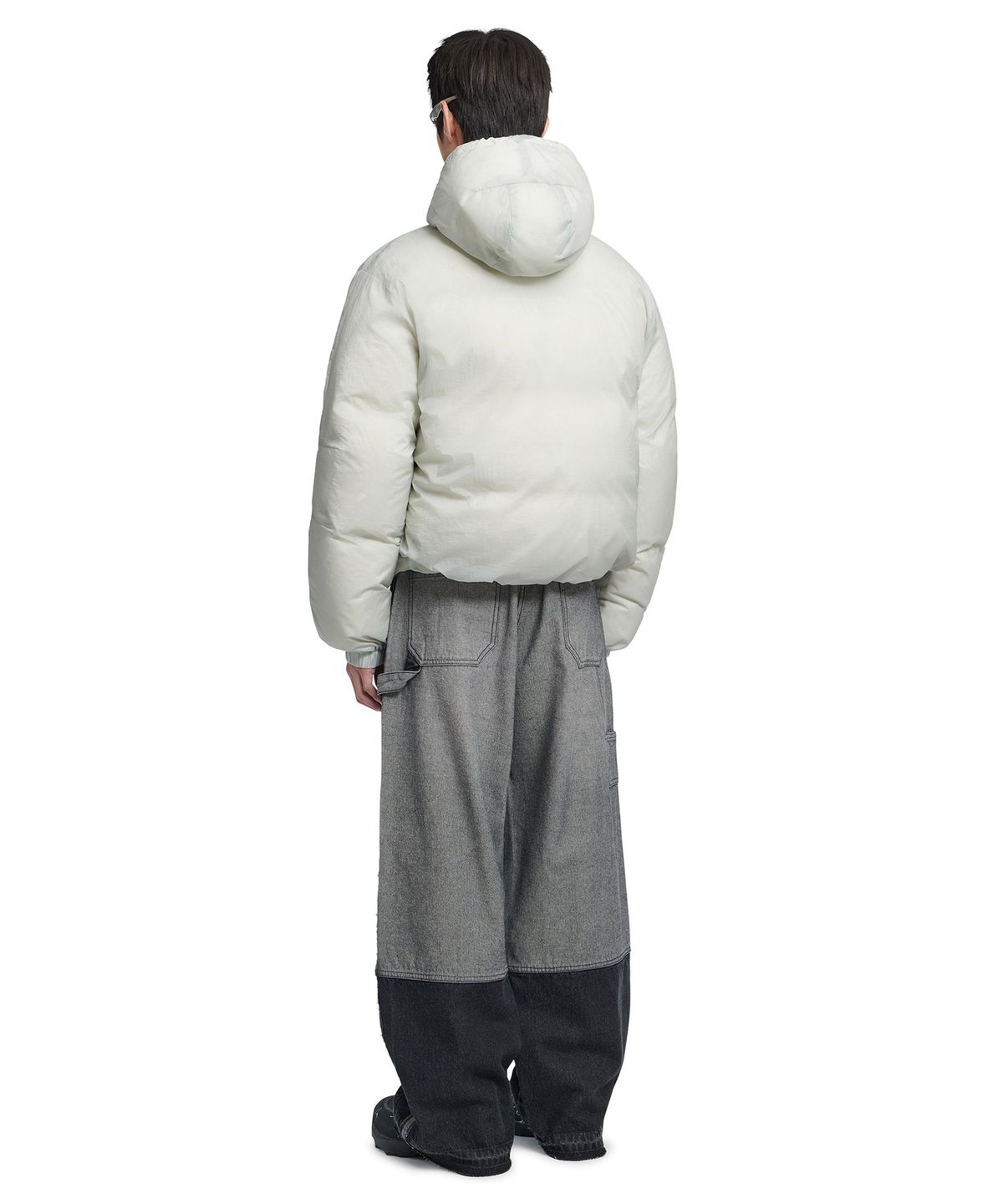 노매뉴얼(NOMANUAL) SHEER DOWN JACKET - LIGHT GRAY