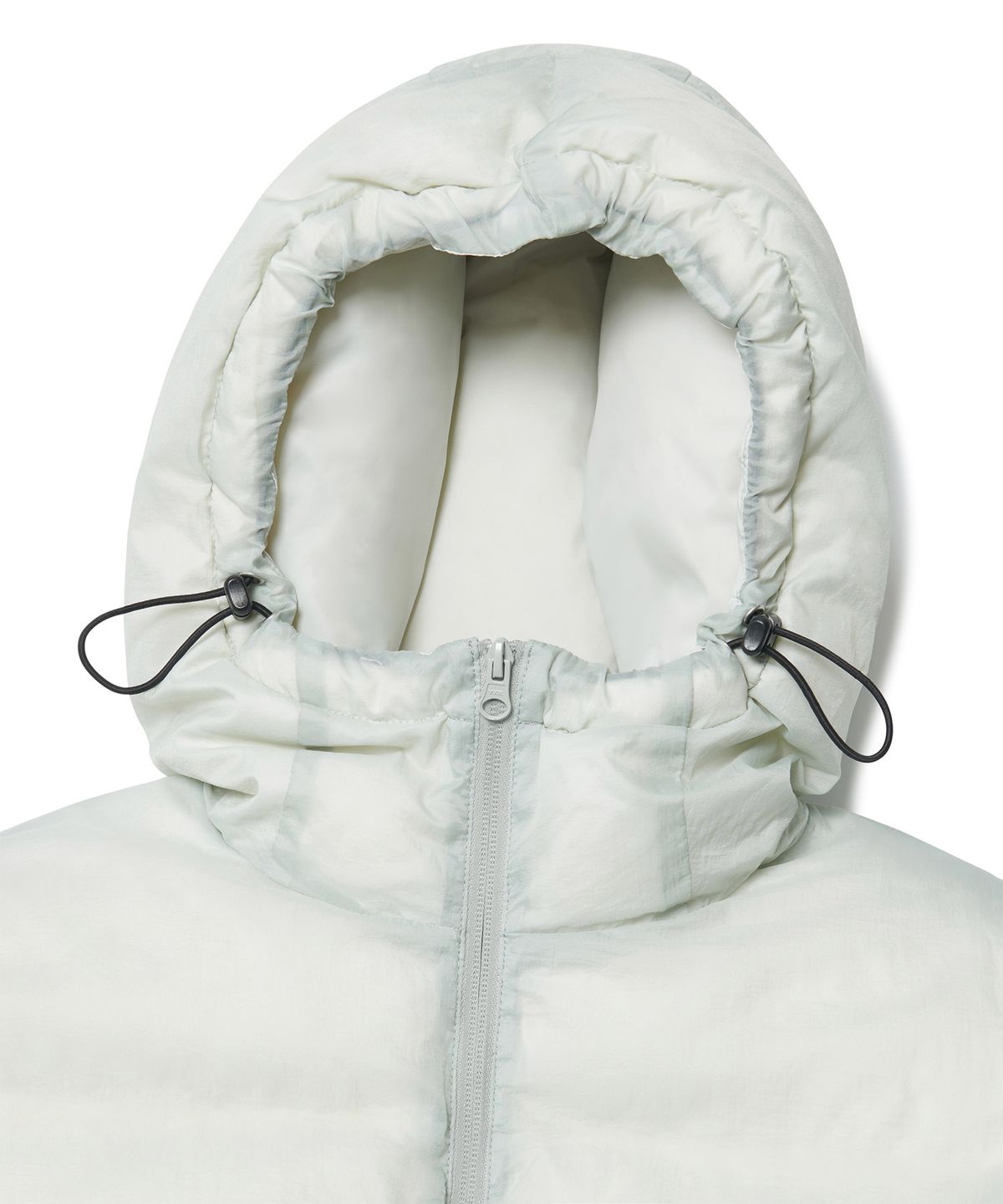 노매뉴얼(NOMANUAL) SHEER DOWN JACKET - LIGHT GRAY