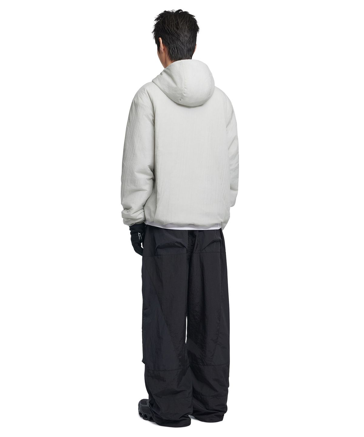 노매뉴얼(NOMANUAL) MISTY LIGHT HOODED JACKET - LIGHT GRAY