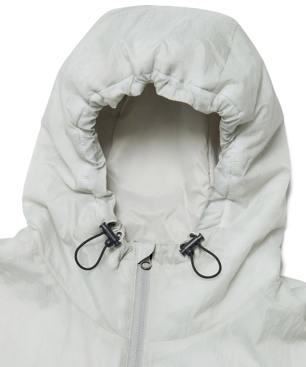 노매뉴얼(NOMANUAL) MISTY LIGHT HOODED JACKET - LIGHT GRAY