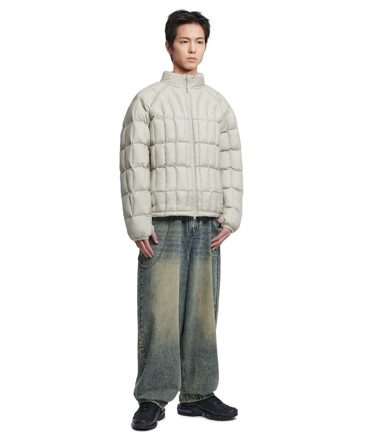 노매뉴얼(NOMANUAL) NEO LIGHT DOWN JACKET - SAGE GRAY