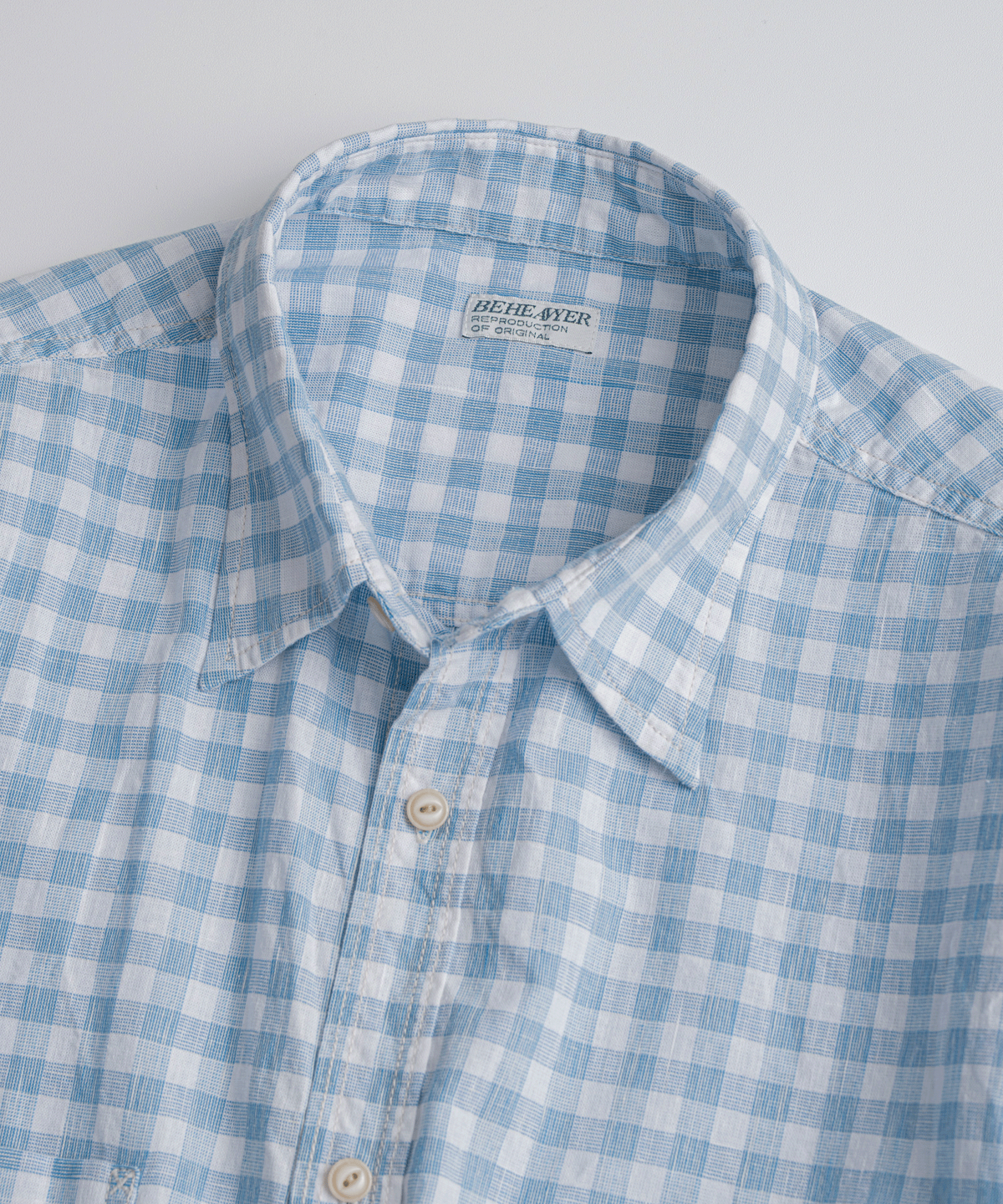 비헤비어(BEHEAVYER) C/L ROVER SHIRTS sky blue
