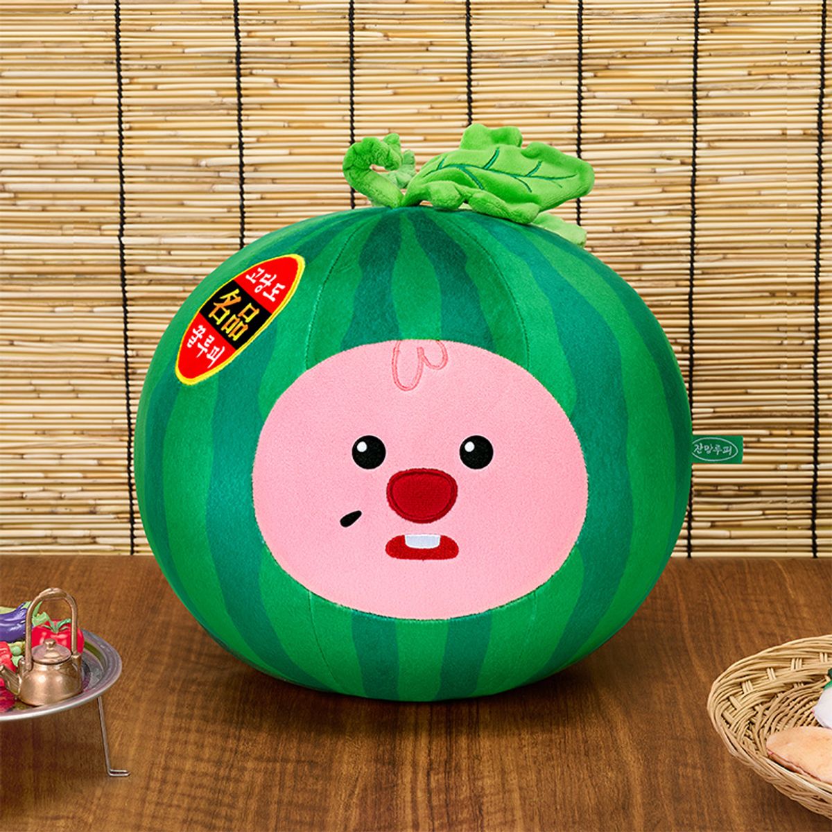 잔망루피(ZANMANGLOOPY) 잔망루피 촌캉스 수박 인형 쿠션