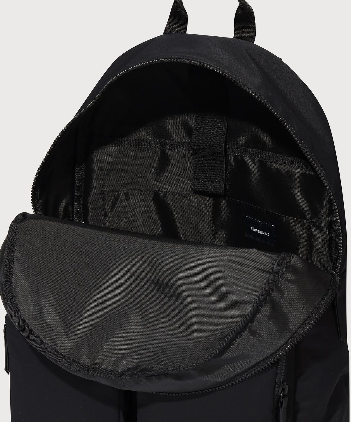 커버낫(COVERNAT) 투 포켓 데일리 백팩 Black