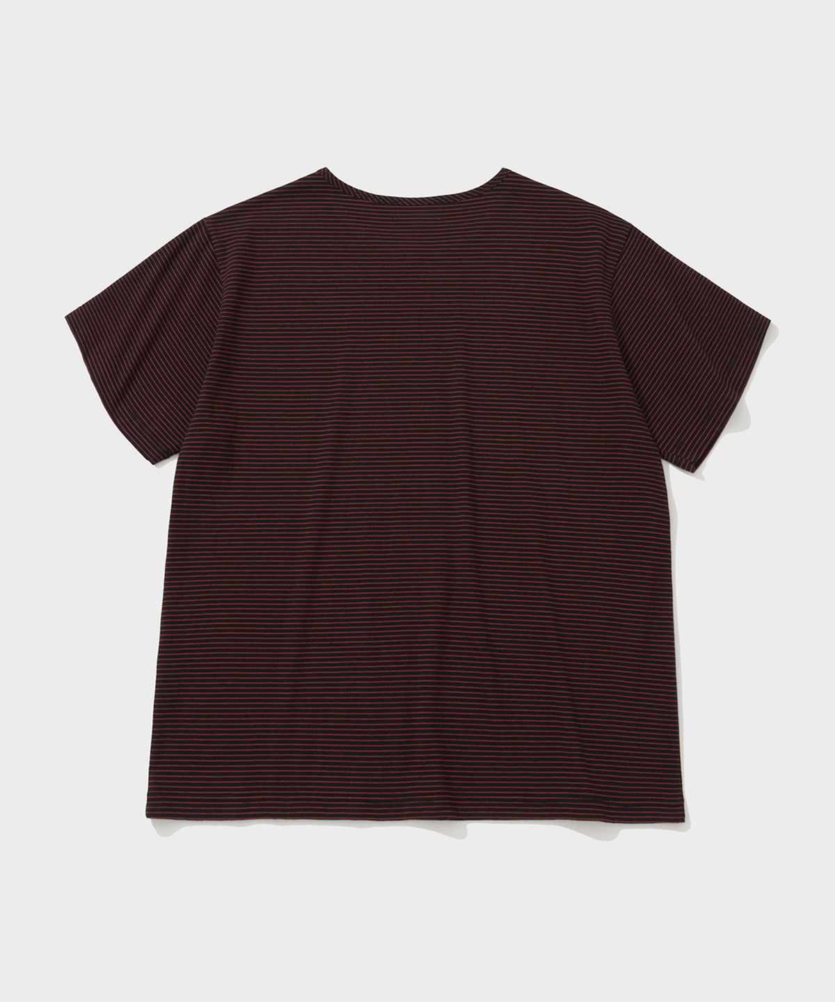 셔터(SHIRTER) SOFT STRIPE T-SHIRT (BLACK RED)