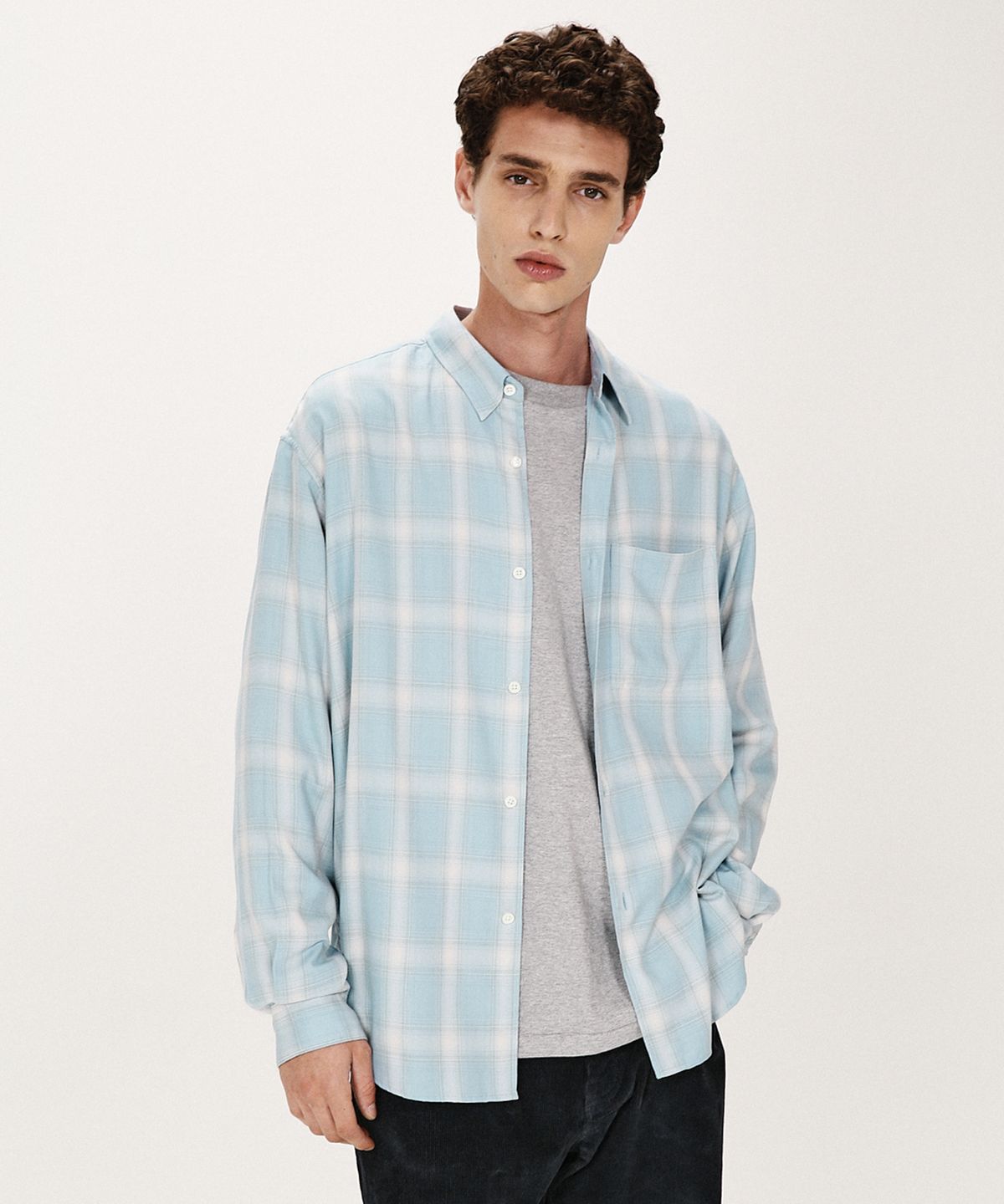 셔터(SHIRTER) NAVONA SHIRT V3 (CHECK SKY)