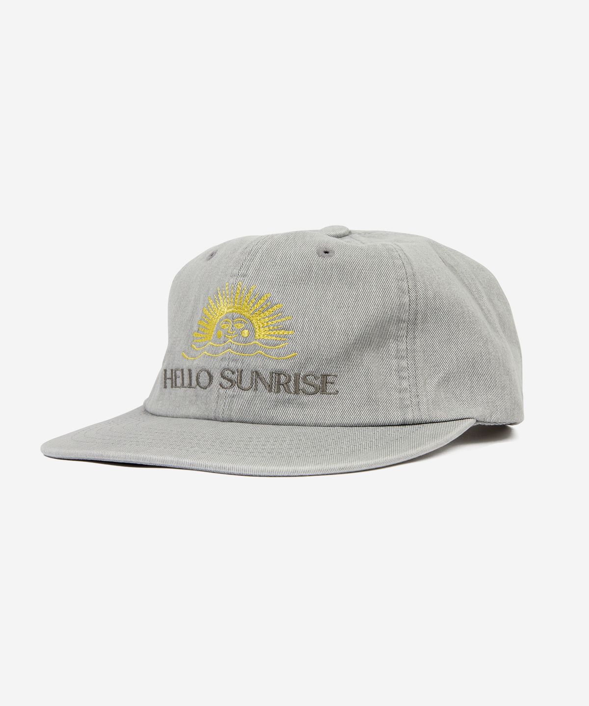 헬로 선라이즈(HELLO SUNRISE) Washed Two Tone Logo 6panel Cap_Light Gray