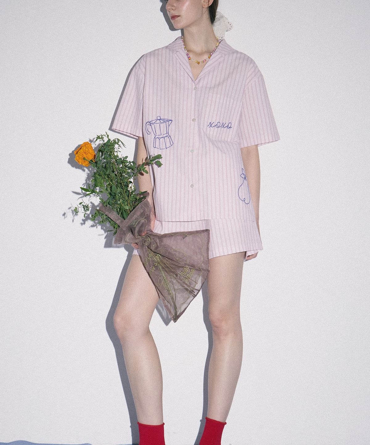 멜리앤로즈(MELLY&ROSE) 멜로즈 마켓 스트라이프쇼츠(304893)