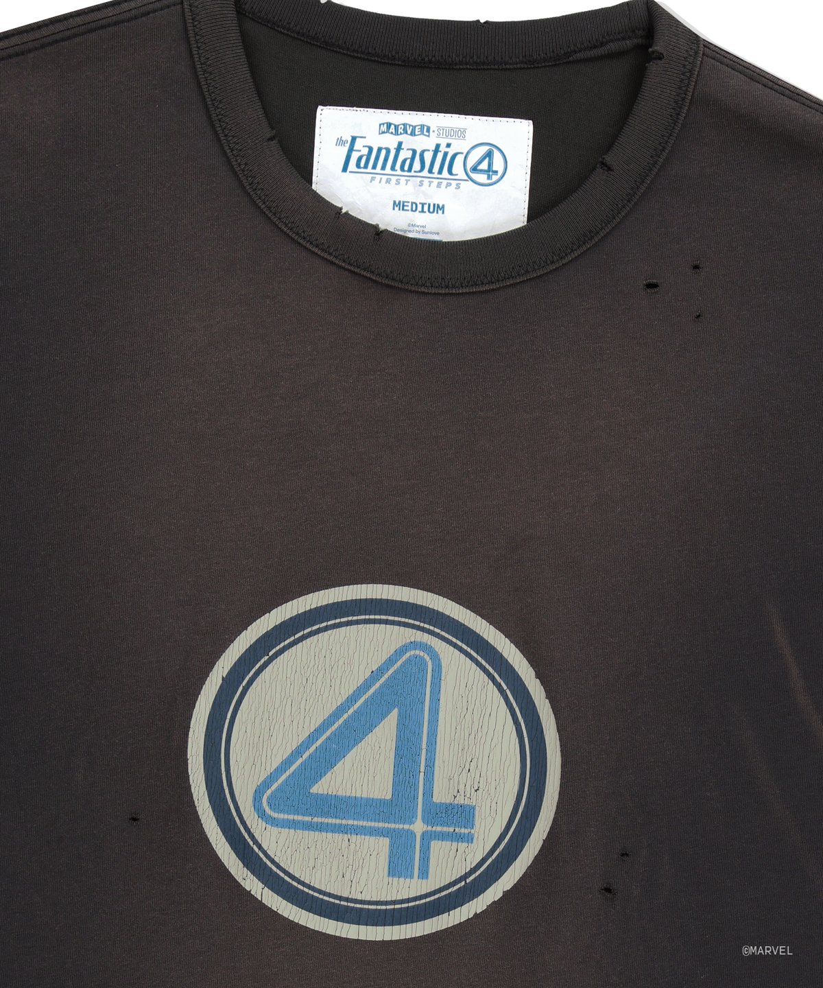 썬러브투어(SUNLOVETOUR) [The Fantastic Four] 4 Faded Tee Charcoal