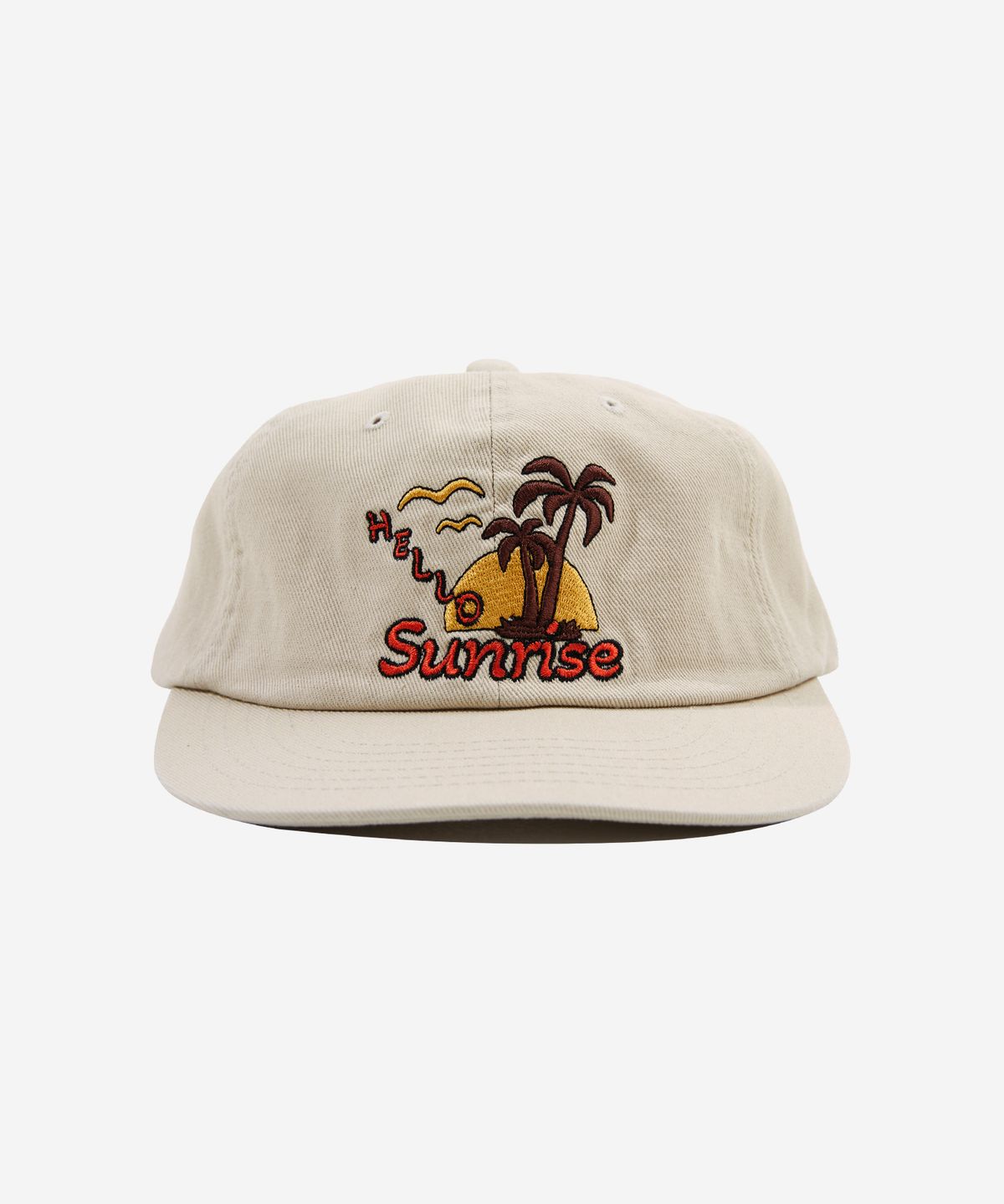 헬로 선라이즈(HELLO SUNRISE) Palm Tree Logo 6Panel Cap_Beige