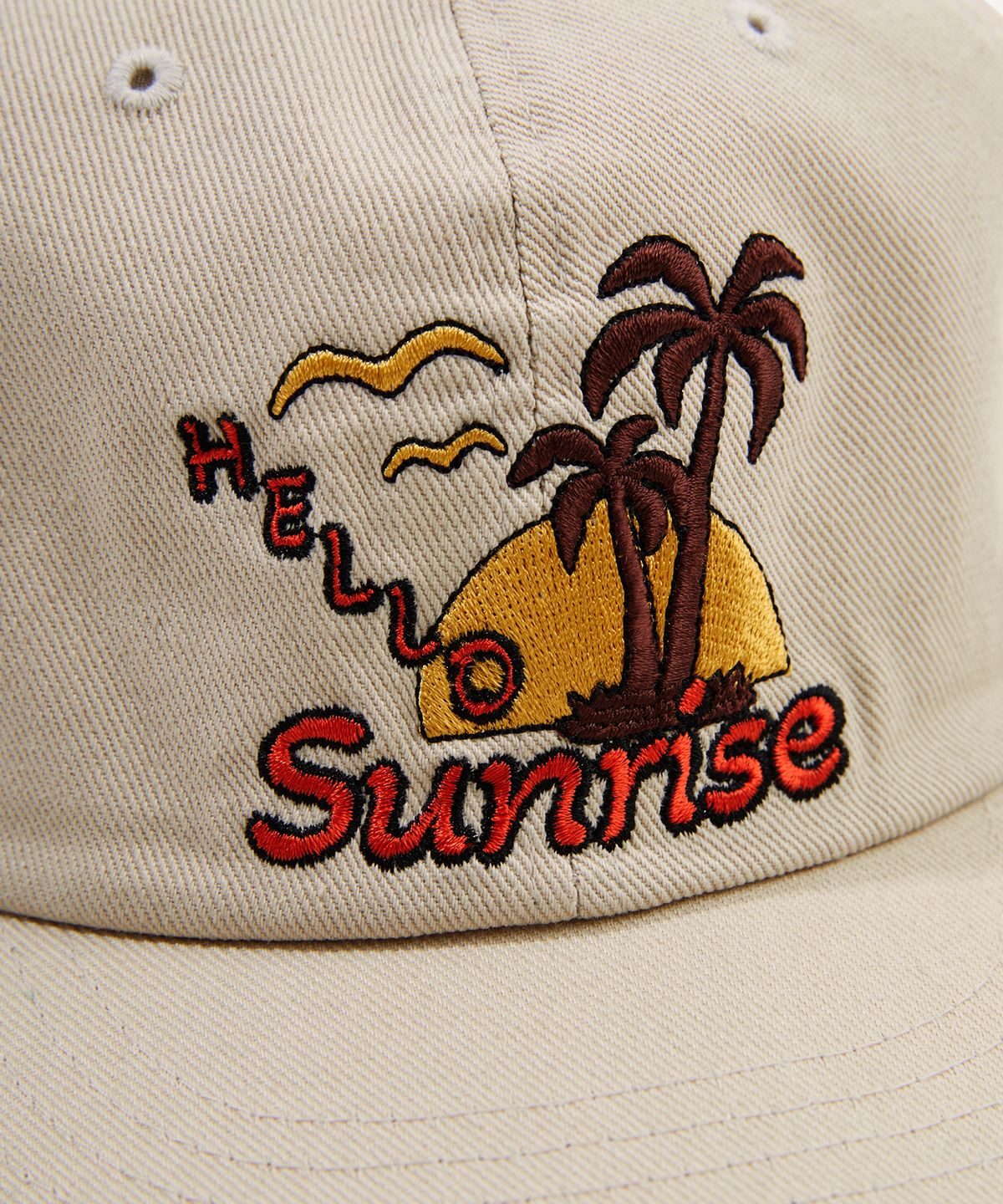 헬로 선라이즈(HELLO SUNRISE) Palm Tree Logo 6Panel Cap_Beige