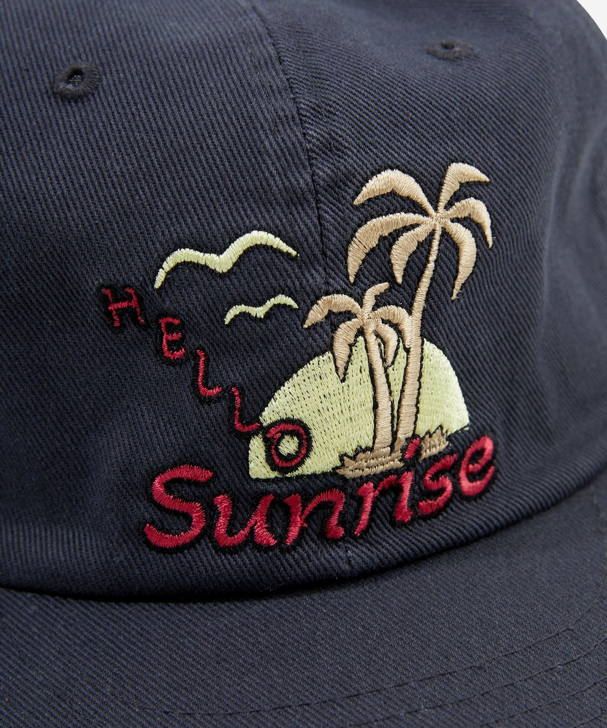 헬로 선라이즈(HELLO SUNRISE) Palm Tree Logo 6Panel Cap_Charcoal