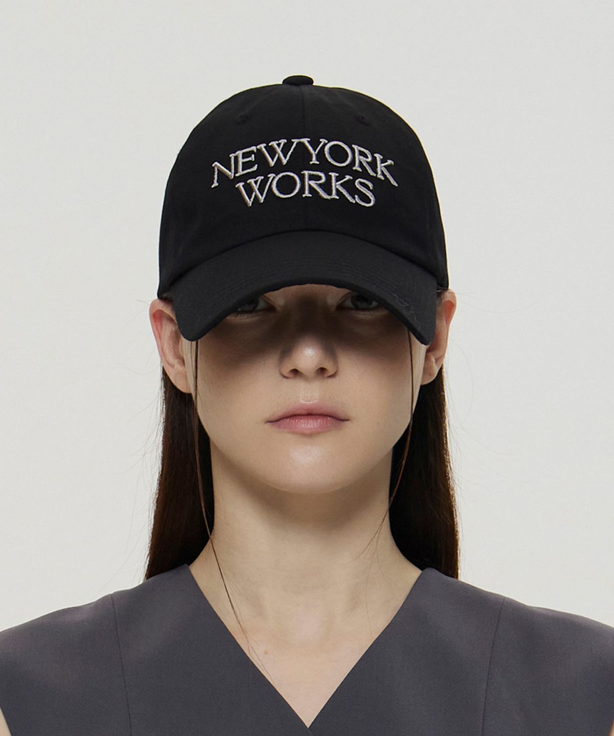 뉴욕웍스(NEWYORKWORKS) 시그니처 로고 볼캡_블랙