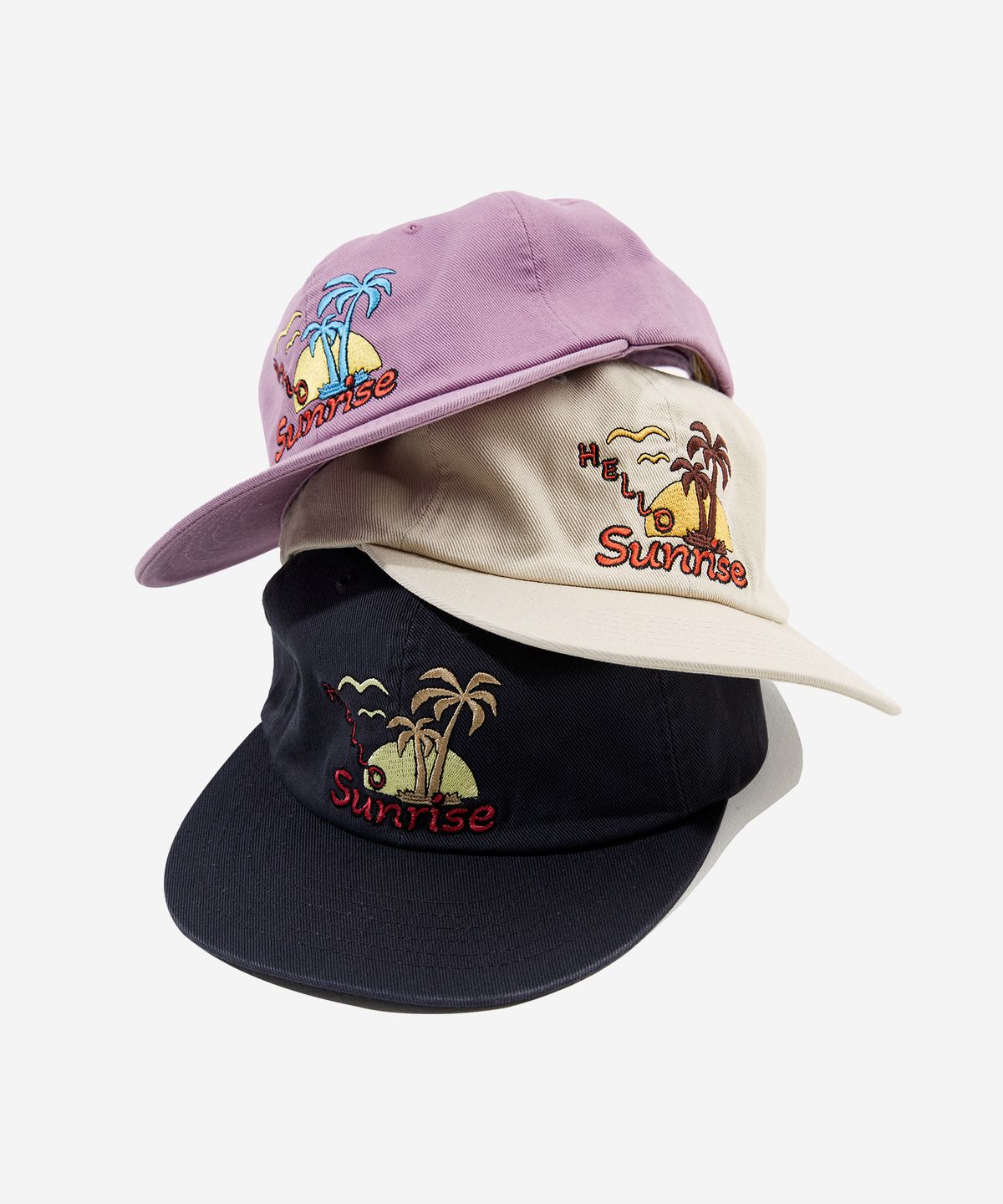 헬로 선라이즈(HELLO SUNRISE) Palm Tree Logo 6Panel Cap_Lavender