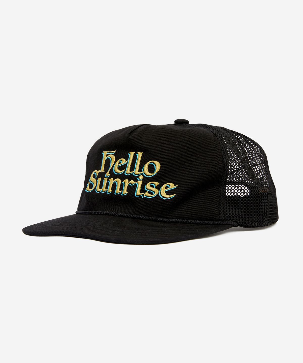 헬로 선라이즈(HELLO SUNRISE) Heritage Logo Relaxed Fit 5P Cap_Black