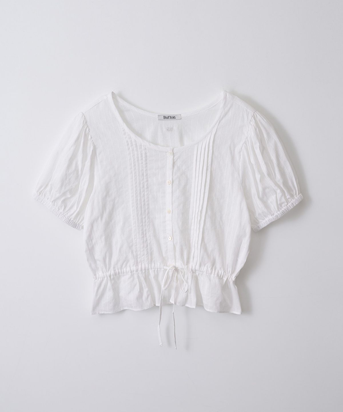 벗튼(BUT'TON) [10차]Doby Pleats Blouse (Ivory)