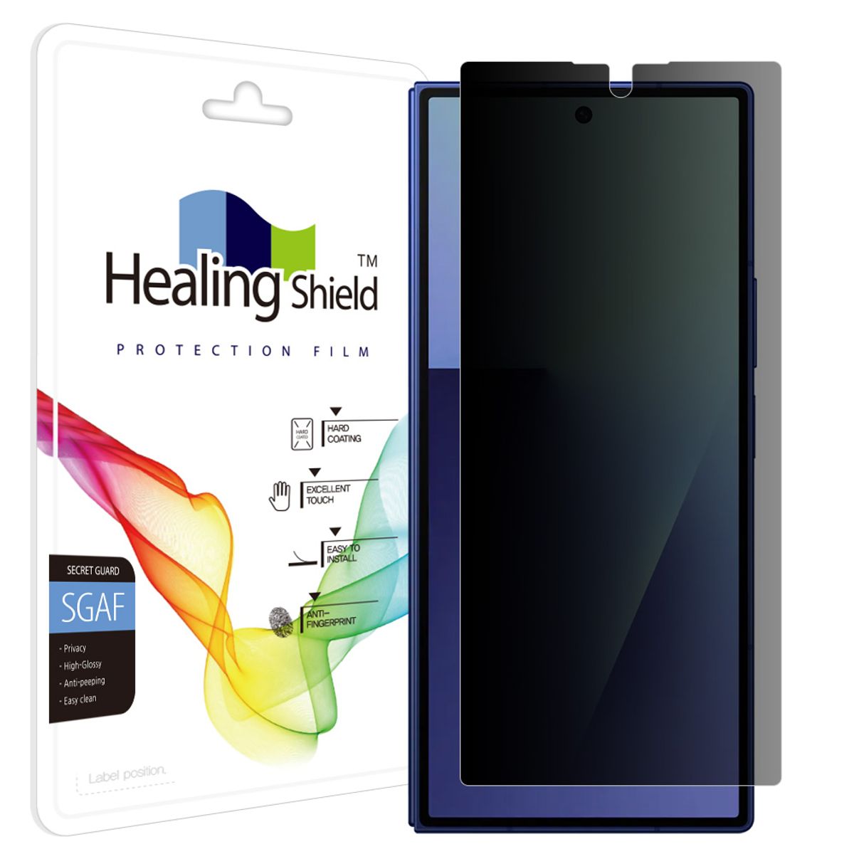 힐링쉴드(HEALINGSHIELD) 갤럭시 Z폴드7 프라이버시 사생활 보호필름 풀커버형 외부액정 1매