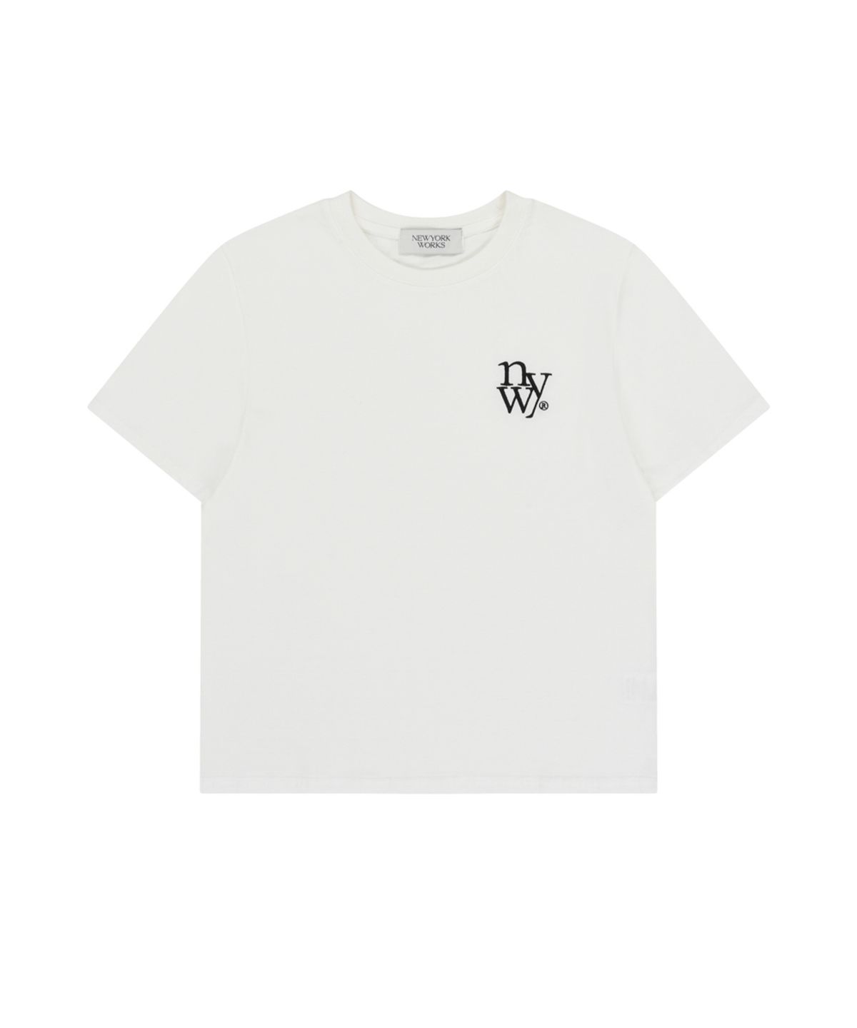 뉴욕웍스(NEWYORKWORKS) 레귤러핏 글래식 티셔츠_화이트