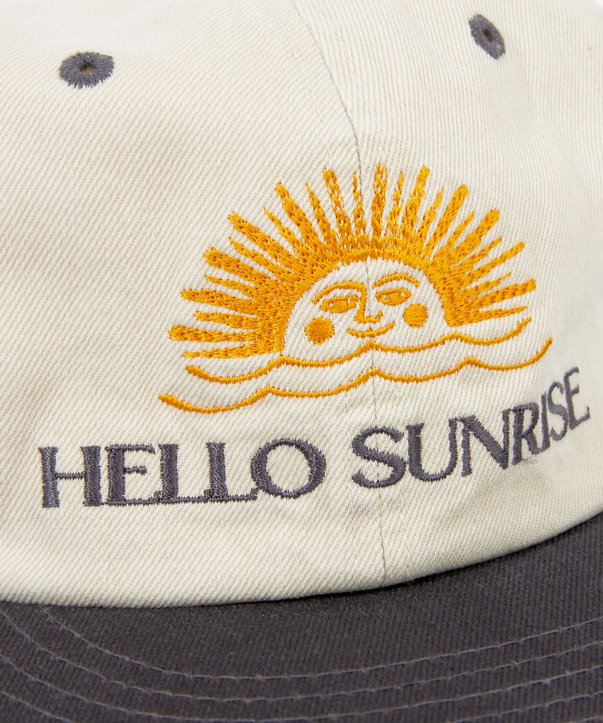 헬로 선라이즈(HELLO SUNRISE) Two Tone Washed OG Logo 6panel Cap_Oatmeal Beige & Charcoal