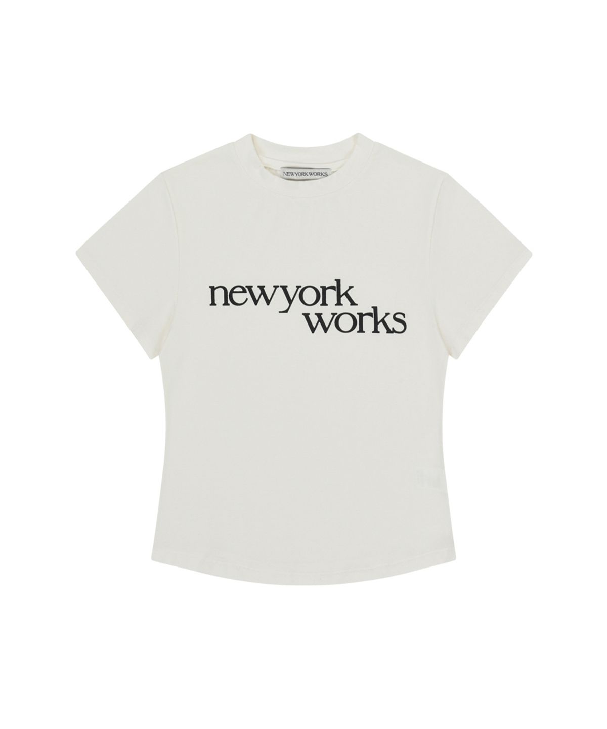 뉴욕웍스(NEWYORKWORKS) 프린팅 우먼핏 티셔츠_ 화이트