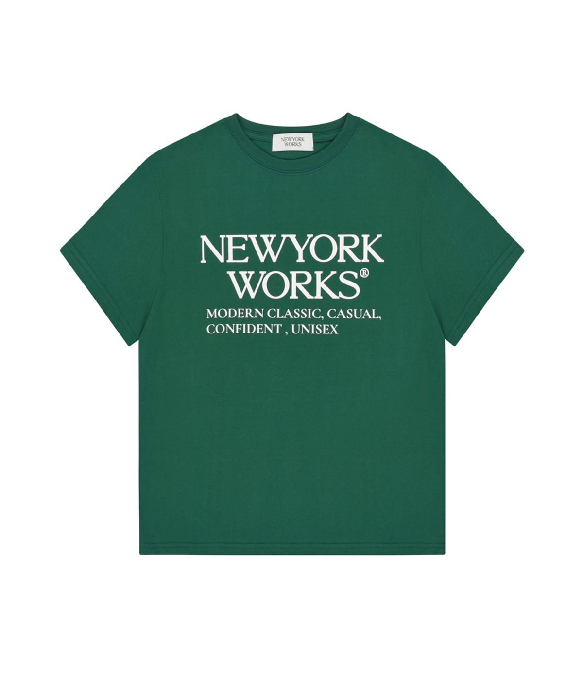 뉴욕웍스(NEWYORKWORKS) 유니섹스 오버핏 티셔츠_ 그린