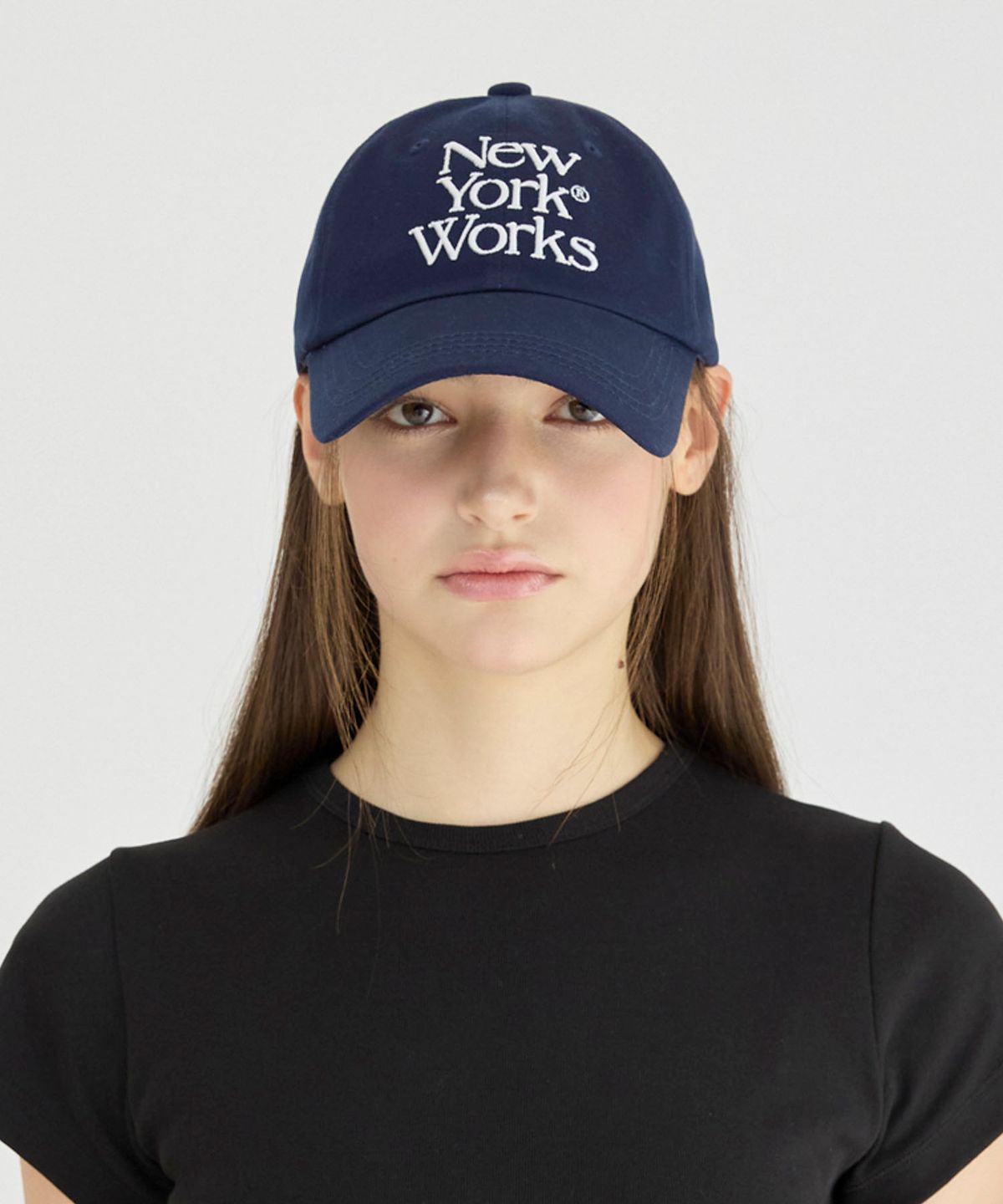 뉴욕웍스(NEWYORKWORKS) 믹스 로고 볼캡_ 네이비