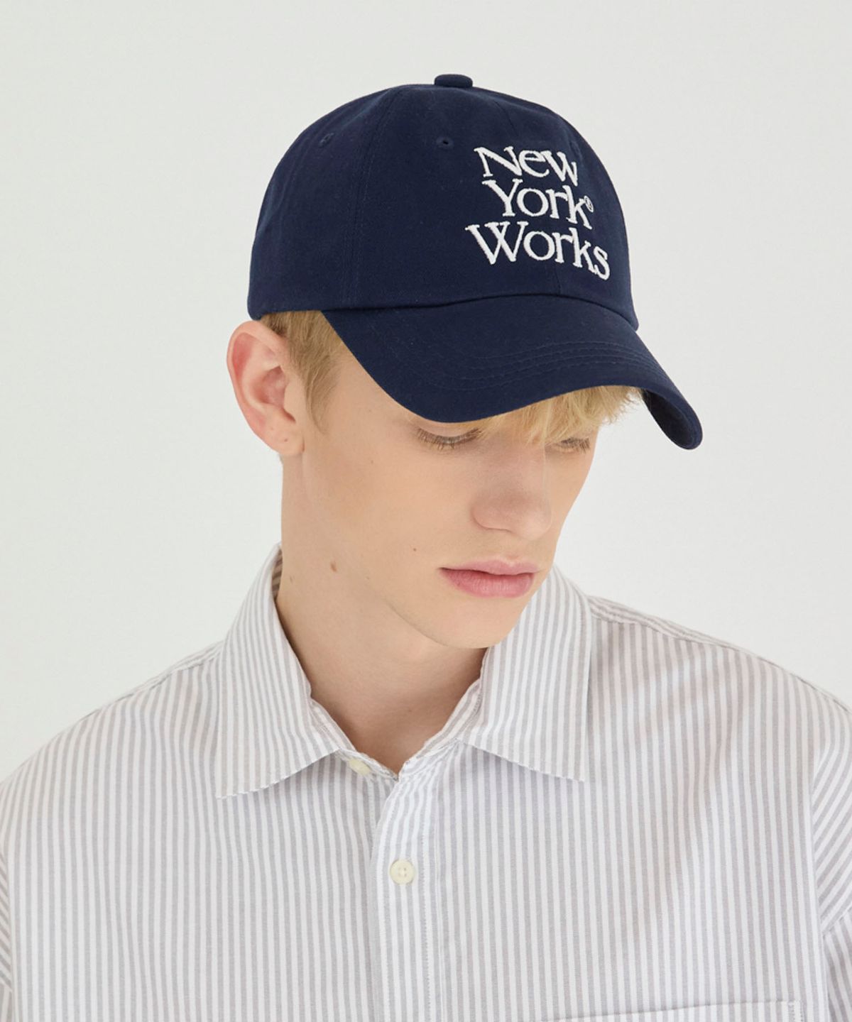 뉴욕웍스(NEWYORKWORKS) 믹스 로고 볼캡_ 네이비