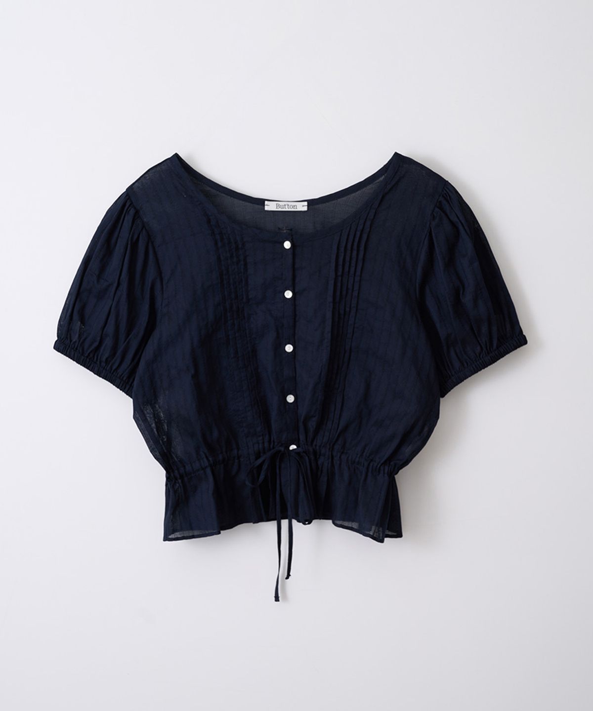 벗튼(BUT'TON) Doby Pleats Blouse (Navy)