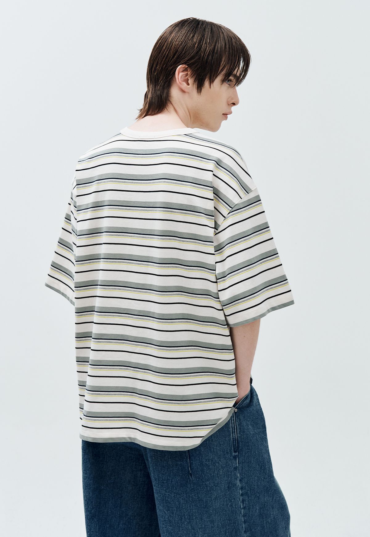 지오송지오(ZIOSONGZIO) 셈블런스 스트라이프 티셔츠 라이트블루 ZH5TS877LB