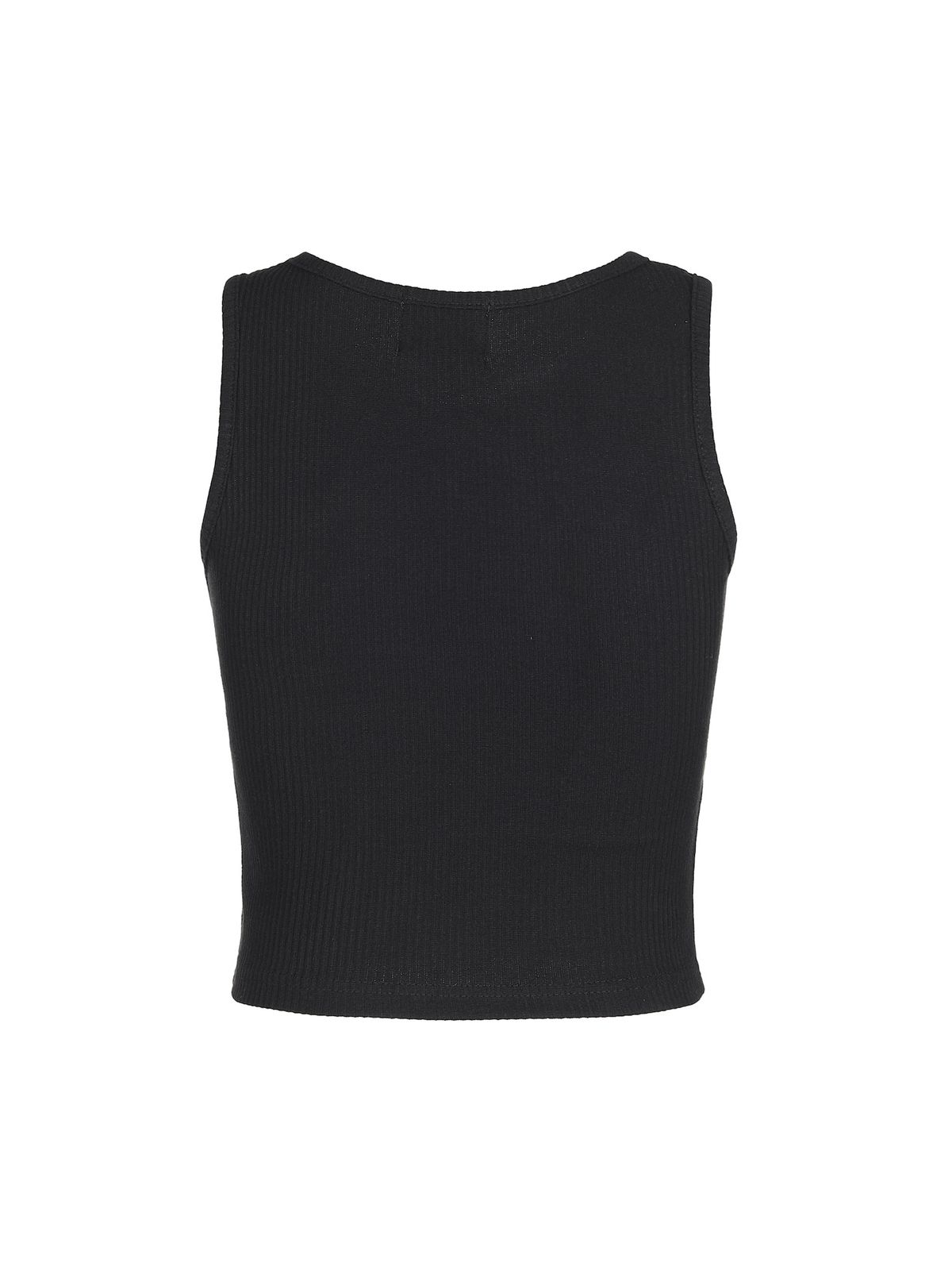 디에스엠티(DSMT) (W) CHEST METAL LOGO SLEEVELESS_BLACK