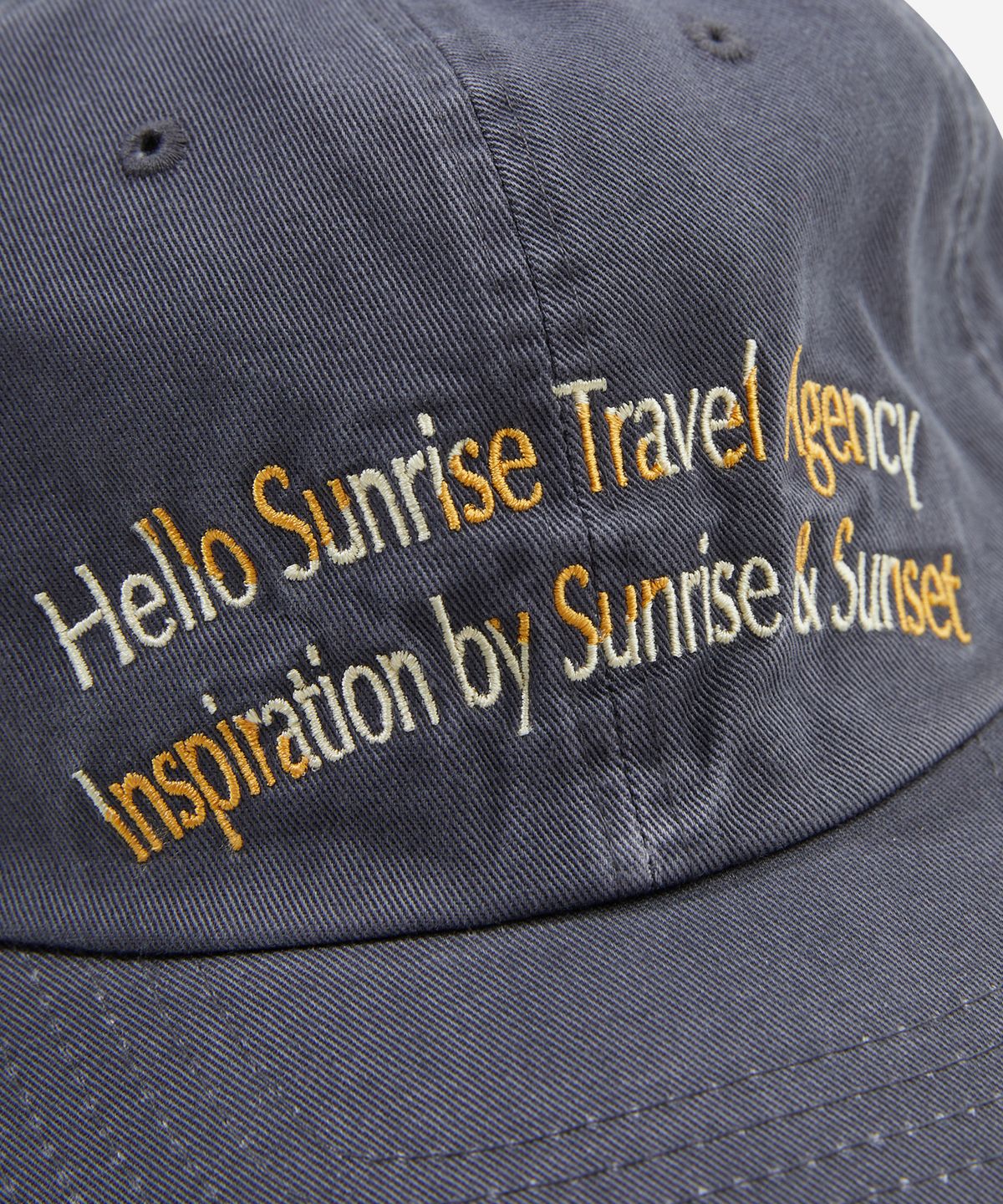 헬로 선라이즈(HELLO SUNRISE) Dot Arch Logo Ball Cap_Dark Gray