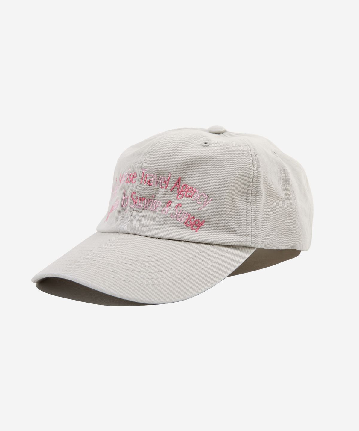 헬로 선라이즈(HELLO SUNRISE) Dot Arch Logo Ball Cap_Warm Gray