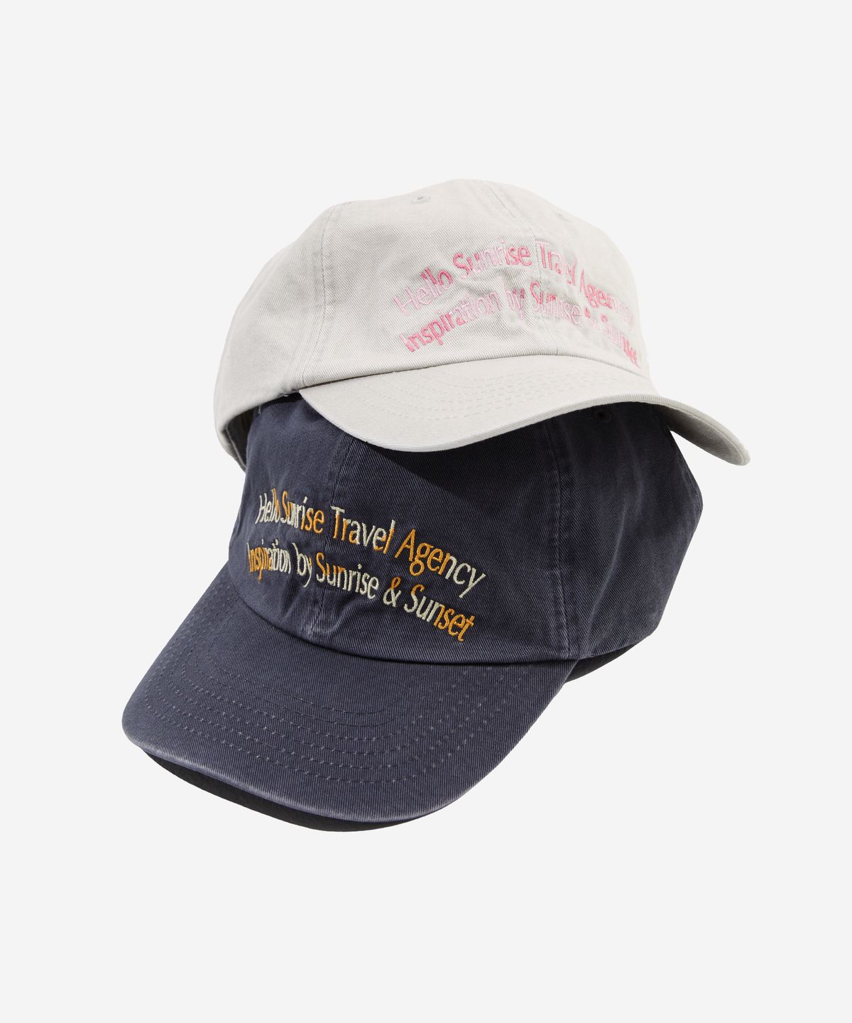 헬로 선라이즈(HELLO SUNRISE) Dot Arch Logo Ball Cap_Warm Gray