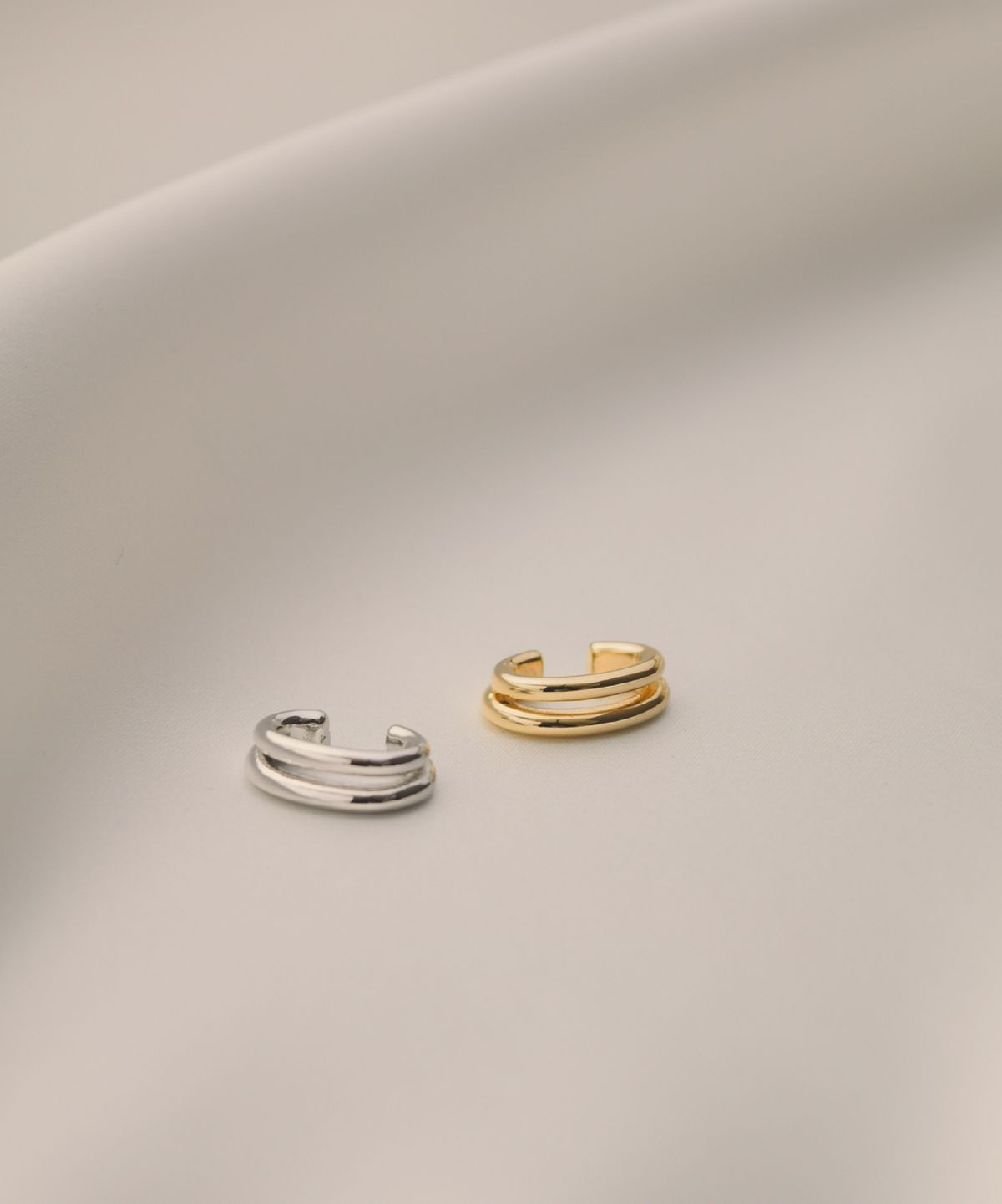 노비스도쿄(NOVICE TOKYO) 이중 이어 커프 Double Ear Cuff / silver