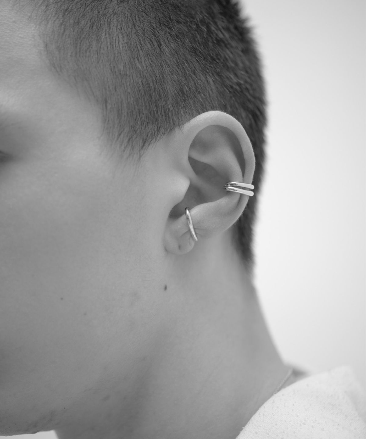 노비스도쿄(NOVICE TOKYO) 이중 이어 커프 Double Ear Cuff / silver