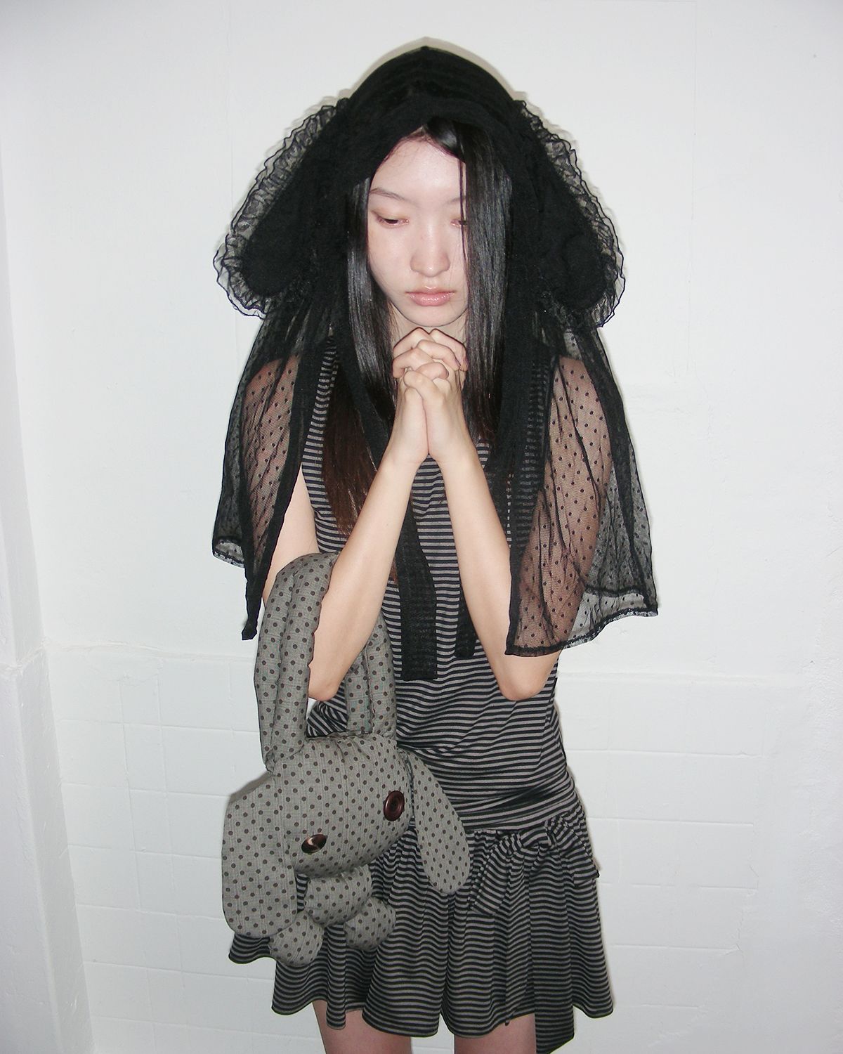 아컨시엘(ARCENCIEL) Striped Tie Skirt