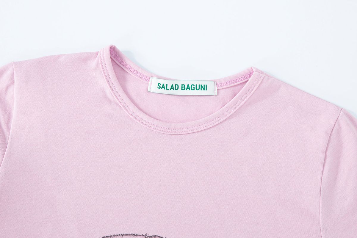 샐러드바구니(SALAD BAGUNI) Signature bunny tee -pink