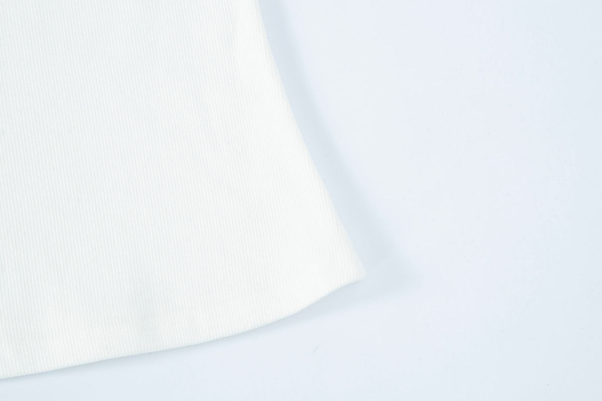 샐러드바구니(SALAD BAGUNI) Provocation lettering ribbed tee - white