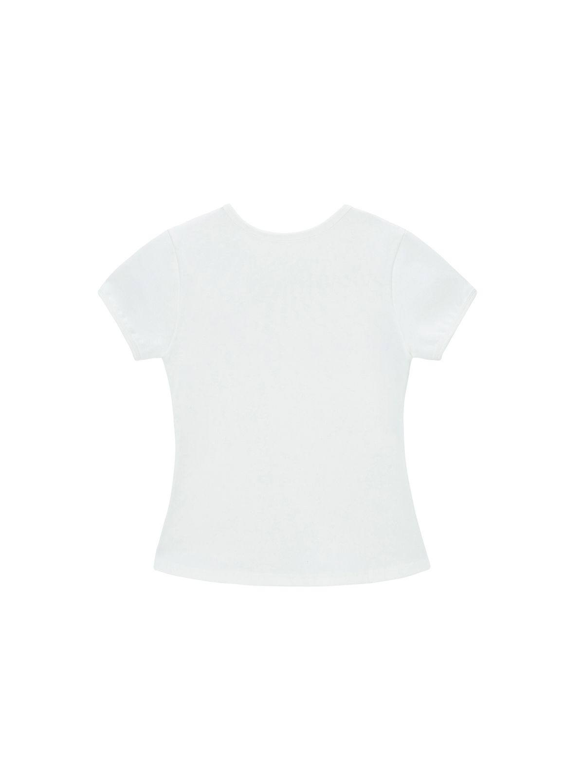 샐러드바구니(SALAD BAGUNI) Provocation lettering ribbed tee - white