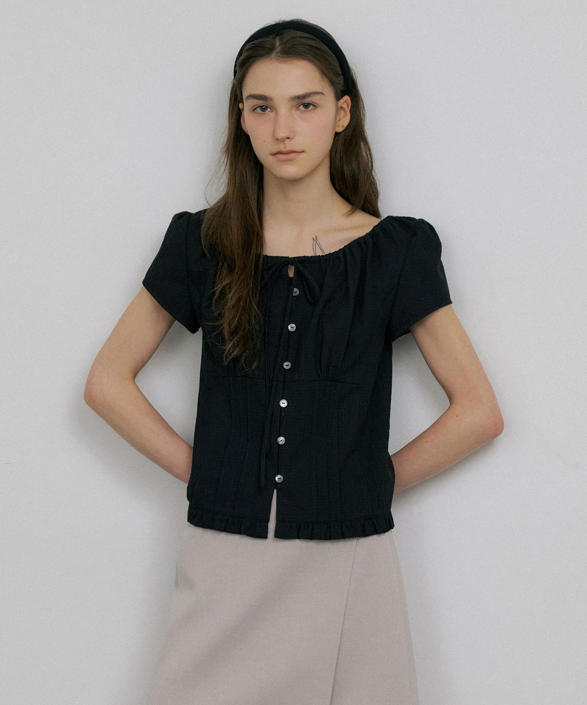 오떼뜨(OCTETTE) LUCY COTTON BLOUSE_3COLOR