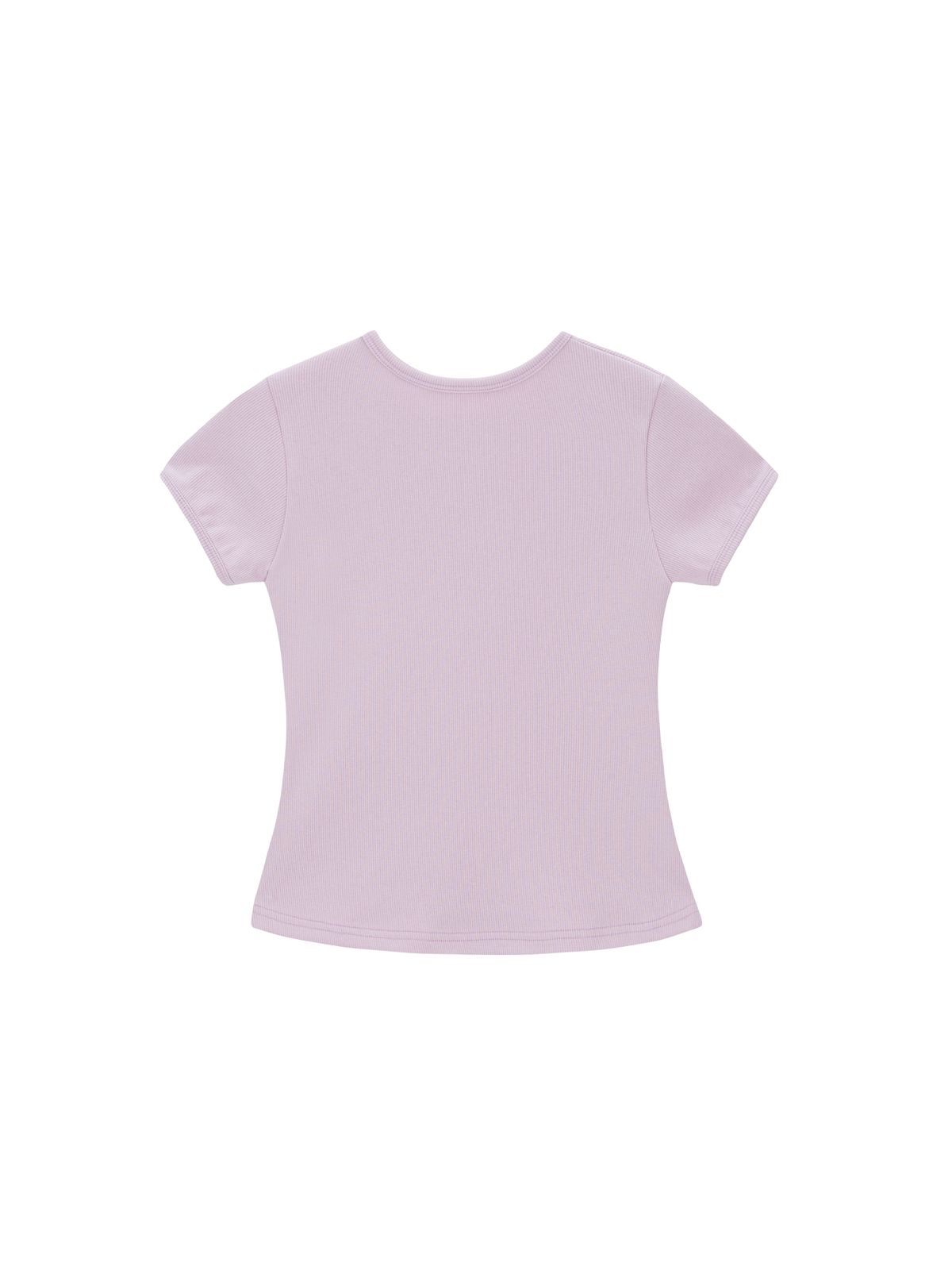샐러드바구니(SALAD BAGUNI) Provocation lettering ribbed tee - pink