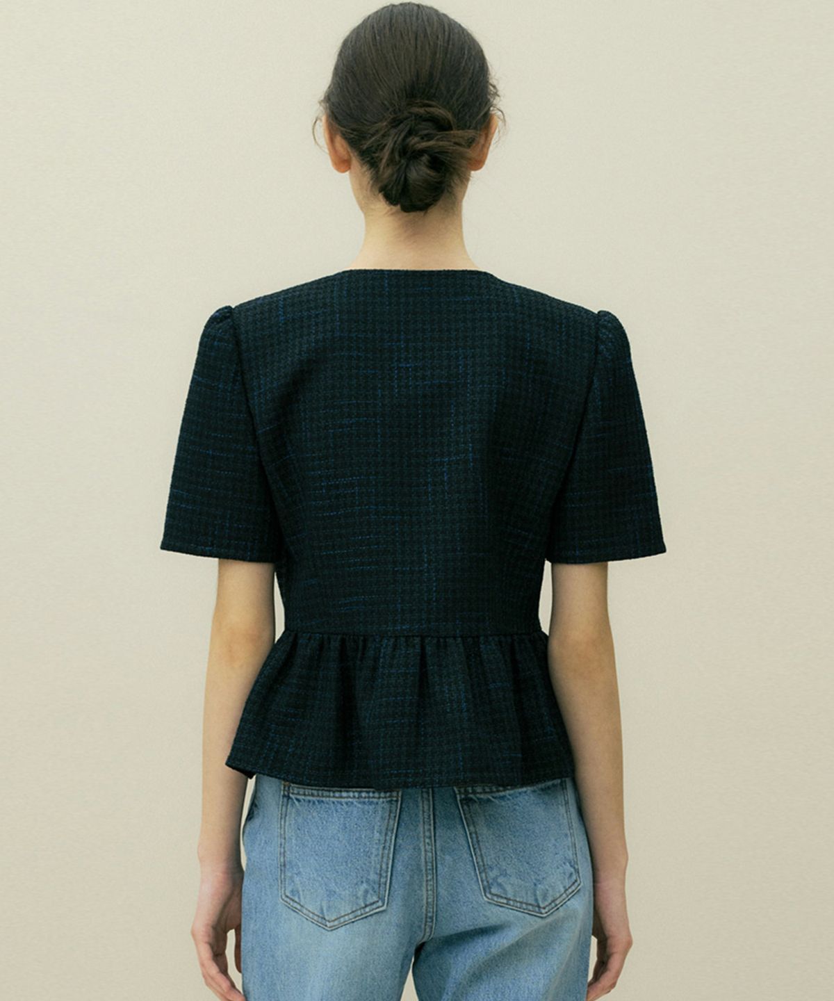 오떼뜨(OCTETTE) TWEED FRILL JK_2COLOR